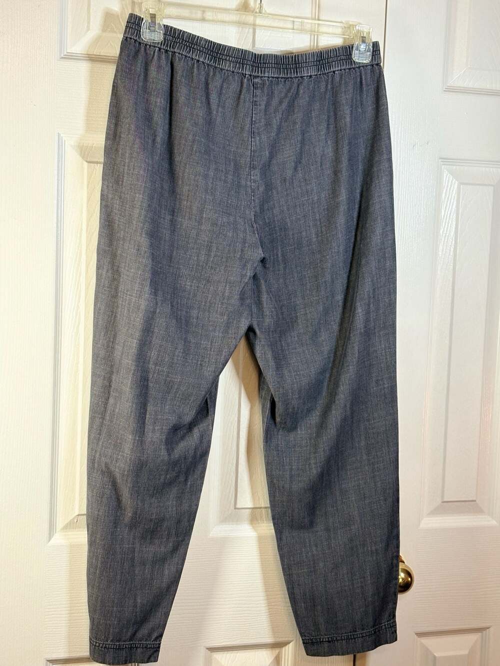 Eileen Fisher Tencel Lyocell & Organic Cotton Elastic Waist Ankle Pants #1348 - Picture 6 of 7